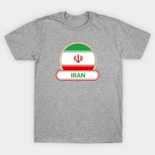 Iran Country Badge - Iran Flag T-Shirt